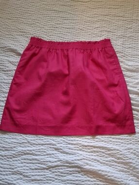 J. Crew Hot Pink Elastic-Waist Mini Skirt